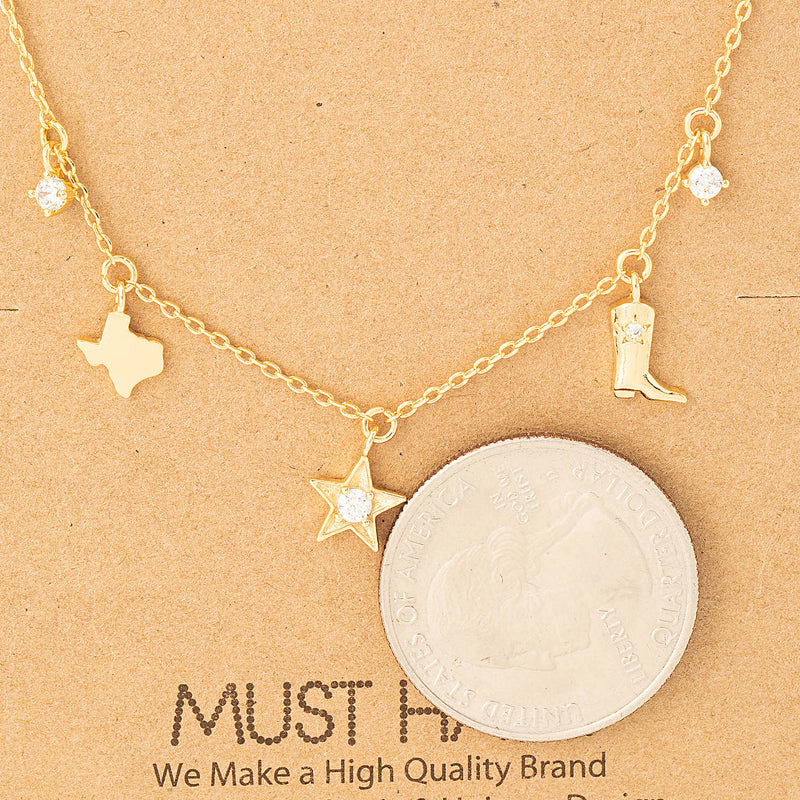 TEXAS STAR BOOTS NECKLACE