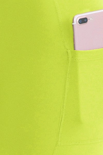 IN FIRST PLACE BIKER SHORTS-LIME