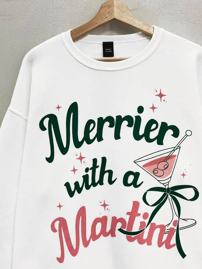 MERRY MARTINI CHRISTMAS SWEATSHIRT - UNCOMMON REIGN