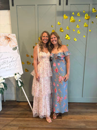 BLISSFULLY BLUSH FLORAL TIE-STRAP BUSTIER MAXI DRESS Uncommon Reign