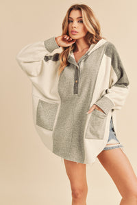 FIND YOU WELL HOODED PULLOVER-GREY - UNCOMMON REIGN