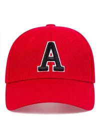 INITIAL A LETTER TRUCKER HAT-RED UNCOMMON REIGN
