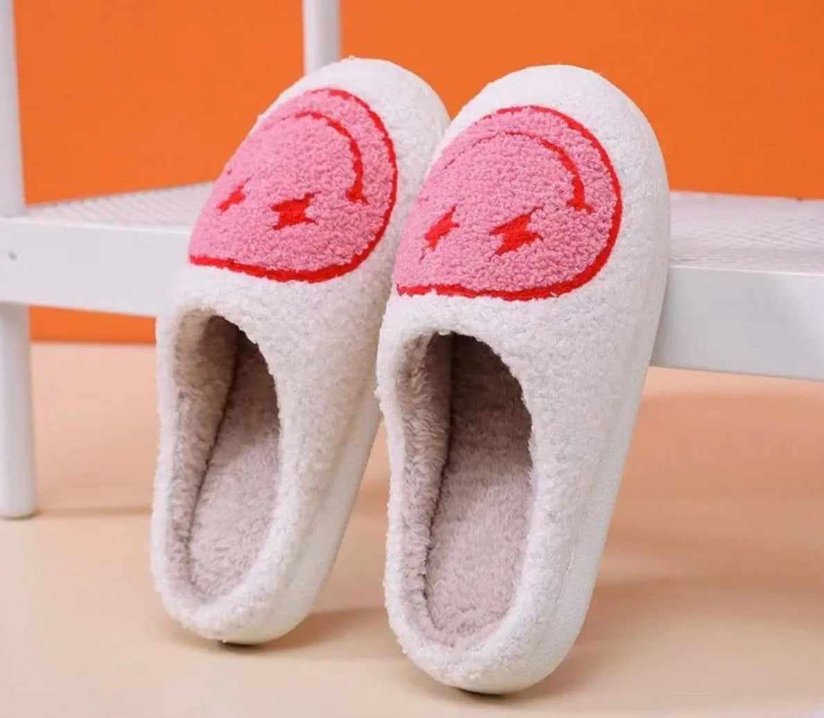 PINK SMILEY SLIPPERS