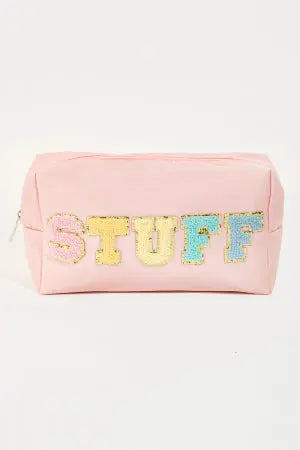 STUFF COSMETIC BAG-PINK - UNCOMMON REIGN