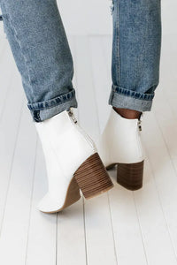 THE MEL ANKLE BOOTIE-WHITE - UNCOMMON REIGN