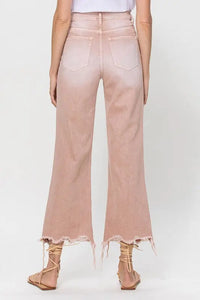 THE DARCY VINTAGE HIGH RISE DISTRESSED FLARE JEANS-ORCHID Uncommon Reign