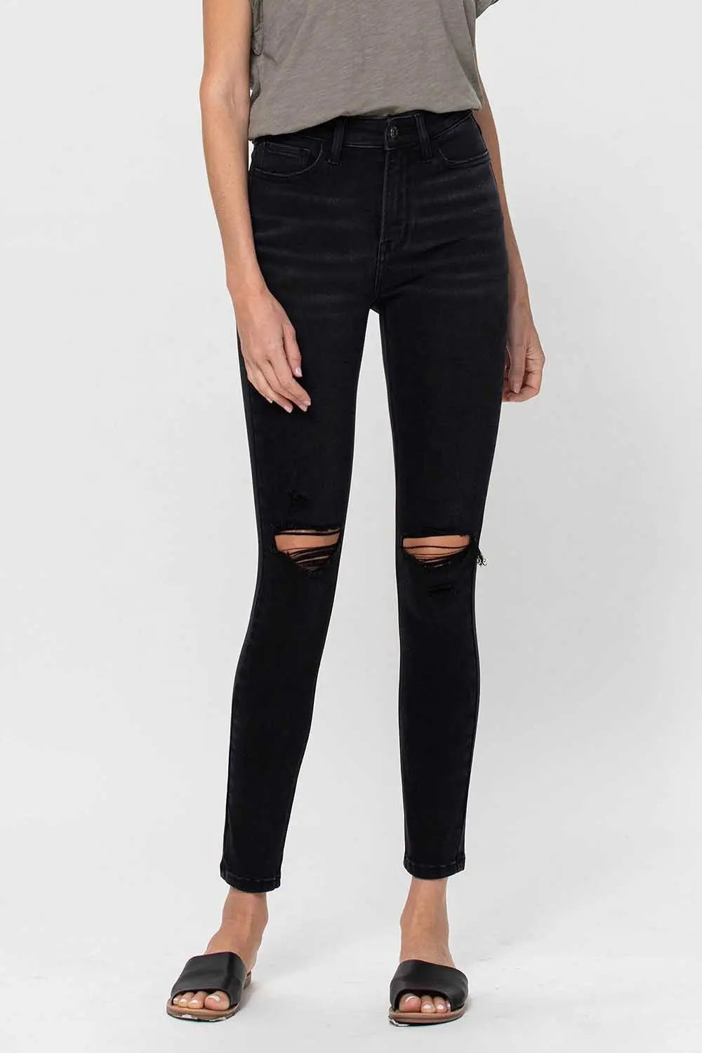 THE TABITHA HIGH RISE DISTRESSED SKINNY JEANS