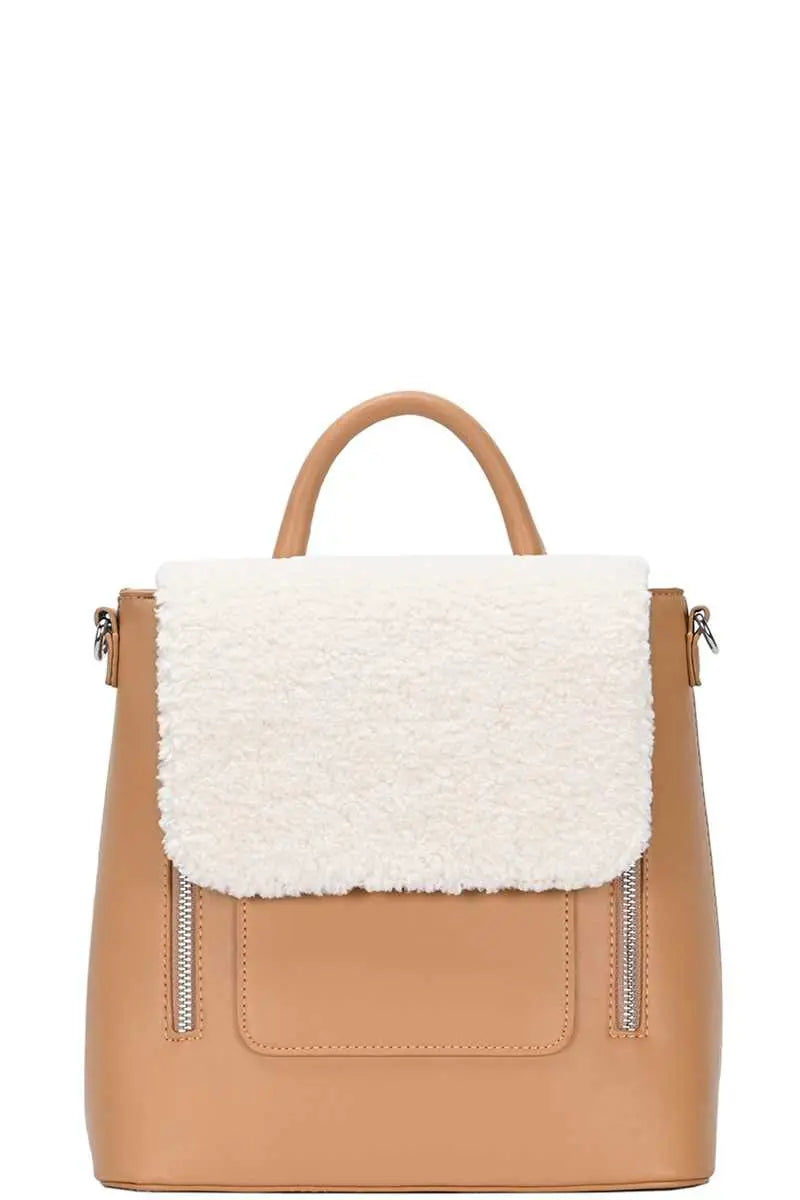 TWO TONE FUR BACKPACK Uncommon Reign