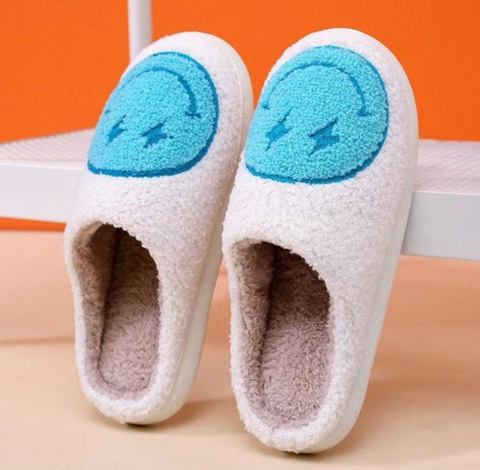 BLUE SMILEY SLIPPERS