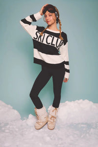 LONG SLEEVE ROUND NECK SKI CLUB SWEATER - UNCOMMON REIGN