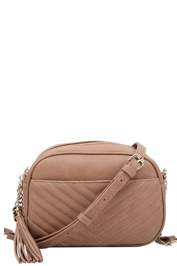 ANOTHER TIME TASSEL CROSSBODY BAG - BROWN Uncommon Reign