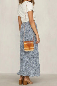 BLOSSOM HIGH LOW FLORAL MAXI SKIRT - BLUE Uncommon Reign