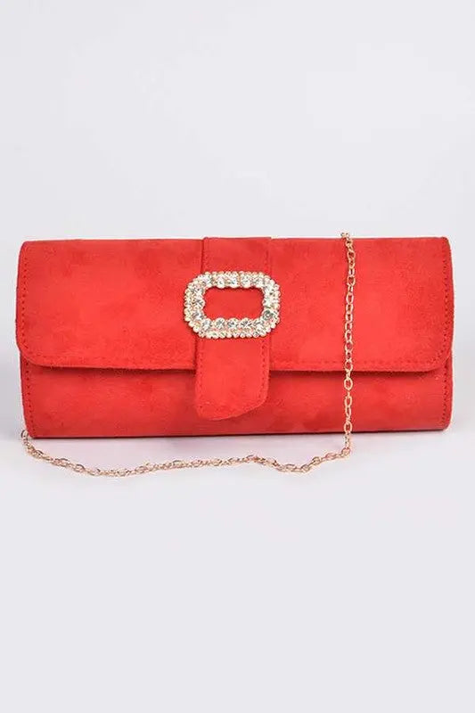 CHRISTMAS MORNING SUEDE CLUTCH BAG Uncommon Reign