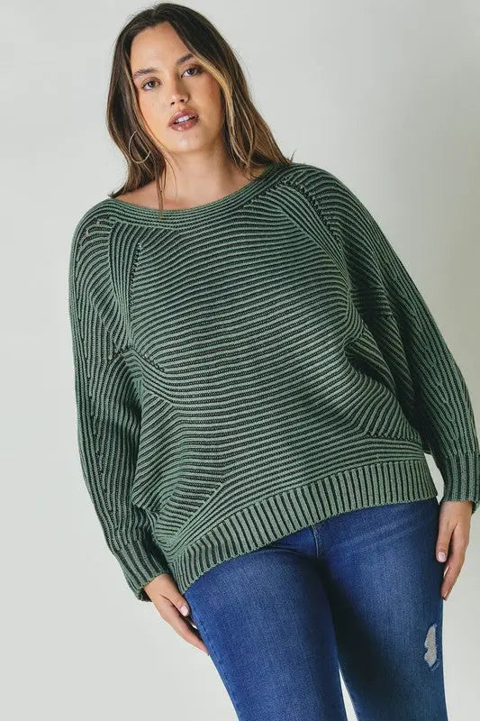 EARN YOUR STRIPES SWEATER - CURVES Uncommon Reign