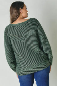 EARN YOUR STRIPES SWEATER - CURVES Uncommon Reign