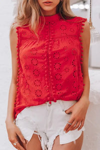 ENJOY THE JOURNEY EMBROIDERED TANK TOP BLOUSE Uncommon Reign