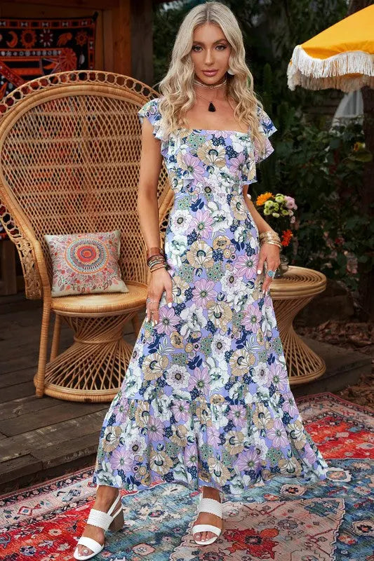 FORGET ME NOT FLORAL MAXI DRESS Uncommon Reign