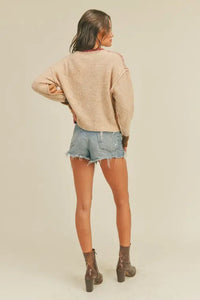 I'M ALWAYS RIGHT COLOR BLOCK KNIT CARDIGAN Uncommon Reign