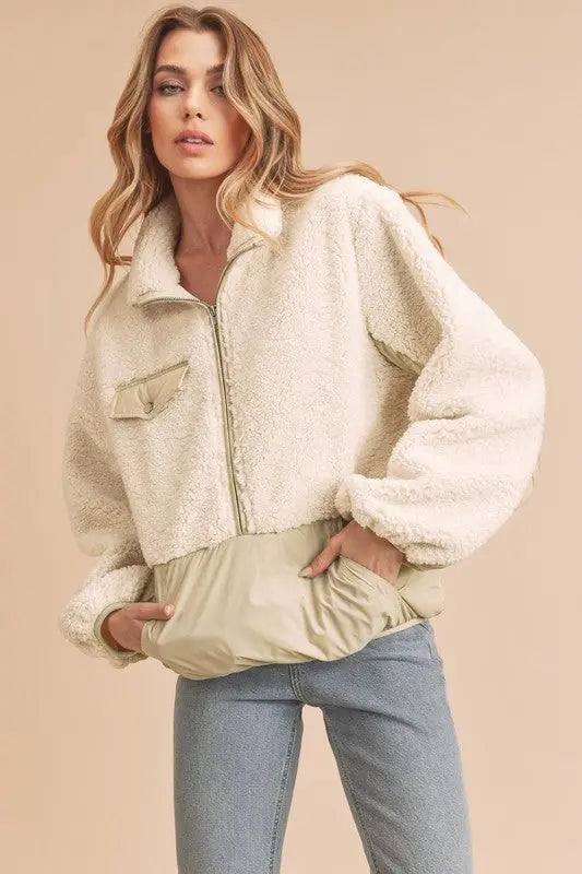 JUST WHAT YOU NEED FAUX FUR PULLOVER -IVORY Uncommon Reign