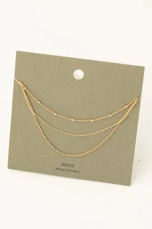 LAYERED DAINTY CHAIN NECKLACE-GOLD Uncommon Reign