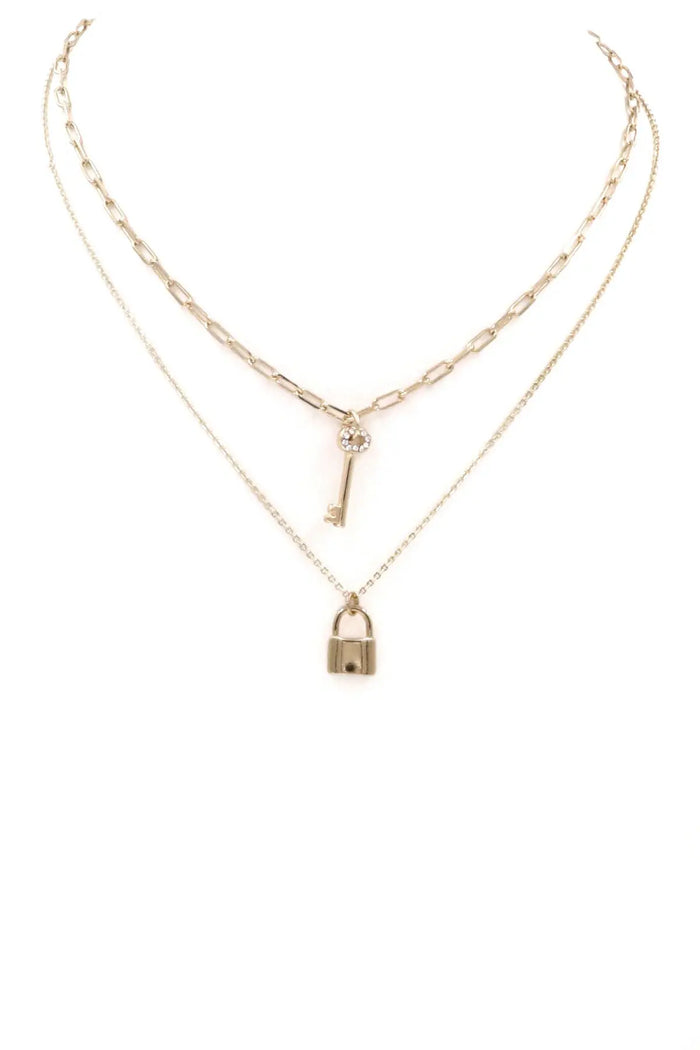 LOCKE AND KEY NECKLACE- GOLD Uncommon Reign