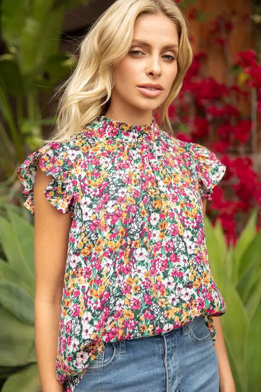 LOST IN PARADISE FLORAL BLOUSE Uncommon Reign