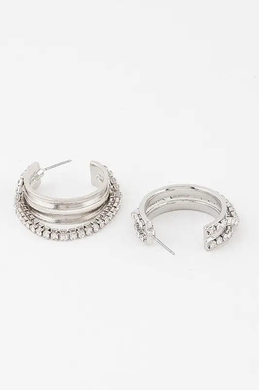 MAKING CHOICES HOOP EARRINGS-SILVER Uncommon Reign