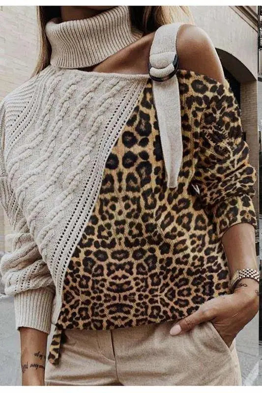 ONLY THE STRONG SURVIVE LEOPARD SWEATER Uncommon Reign