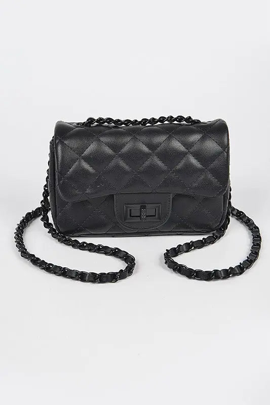 QUILTED MATTE CHAIN CLUTCH Uncommon Reign
