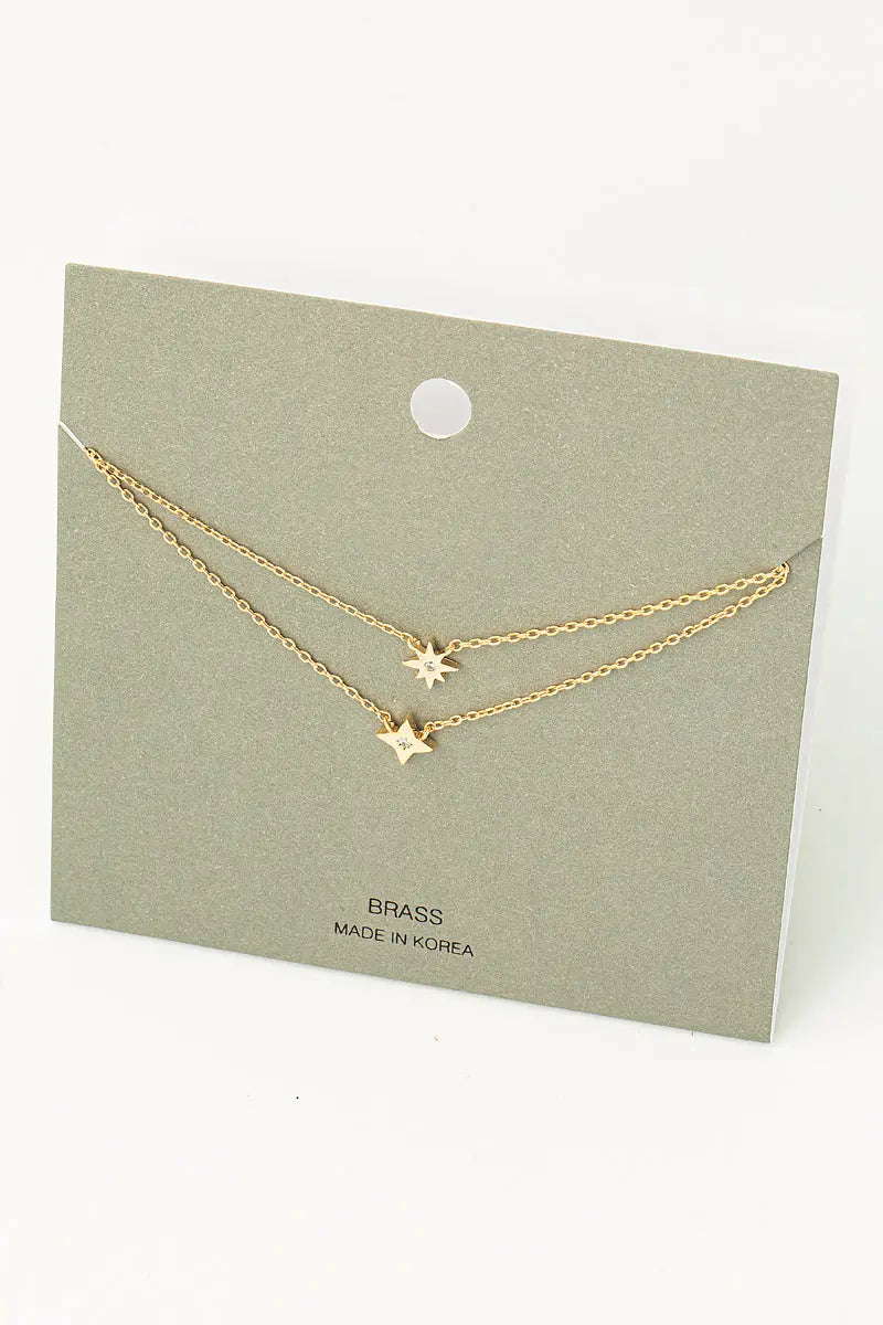 STAR GAZING LAYERED NECKLACE Uncommon Reign