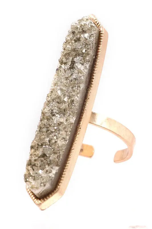 STONE BAR RING - GOLD Uncommon Reign
