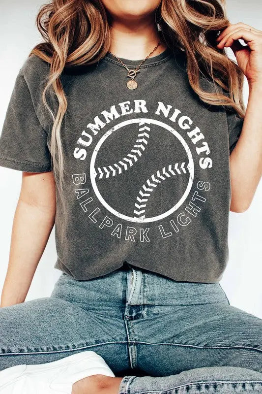SUMMER NIGHTS GRAPHIC TEE - CHARCOAL Uncommon Reign