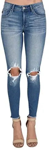 THE CASEY MID RISE DISTRESSED SUPER SKINNY JEANS Uncommon Reign