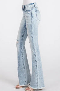 THE GRACE WASHED FLARE JEANS Uncommon Reign