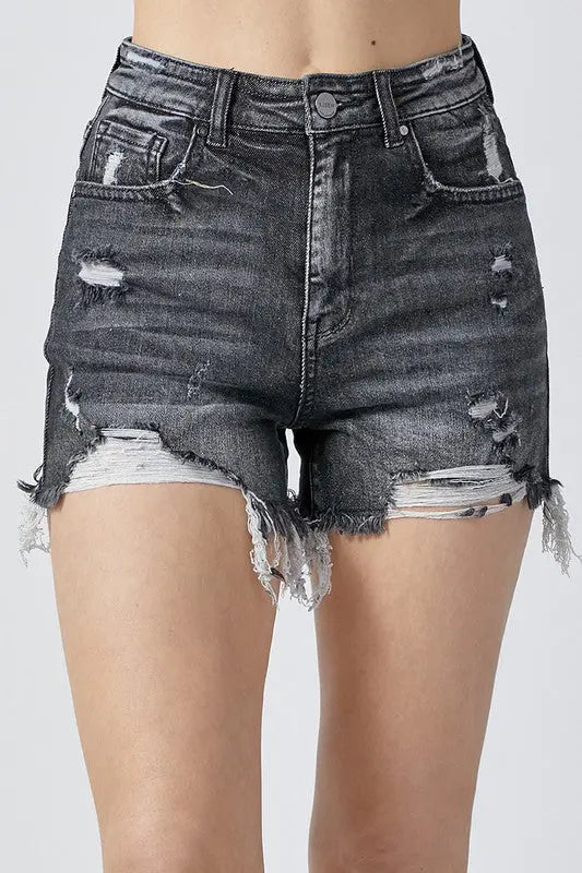 THE LARISSA HIGH RISE DISTRESSED SHORTS Uncommon Reign
