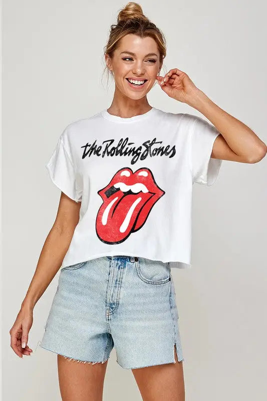 THE ROLLING STONES GRAPHIC CROP TOP Uncommon Reign
